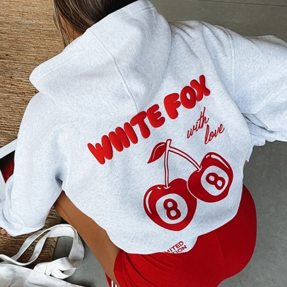 NWT White Fox With love hoodie sz XS/S